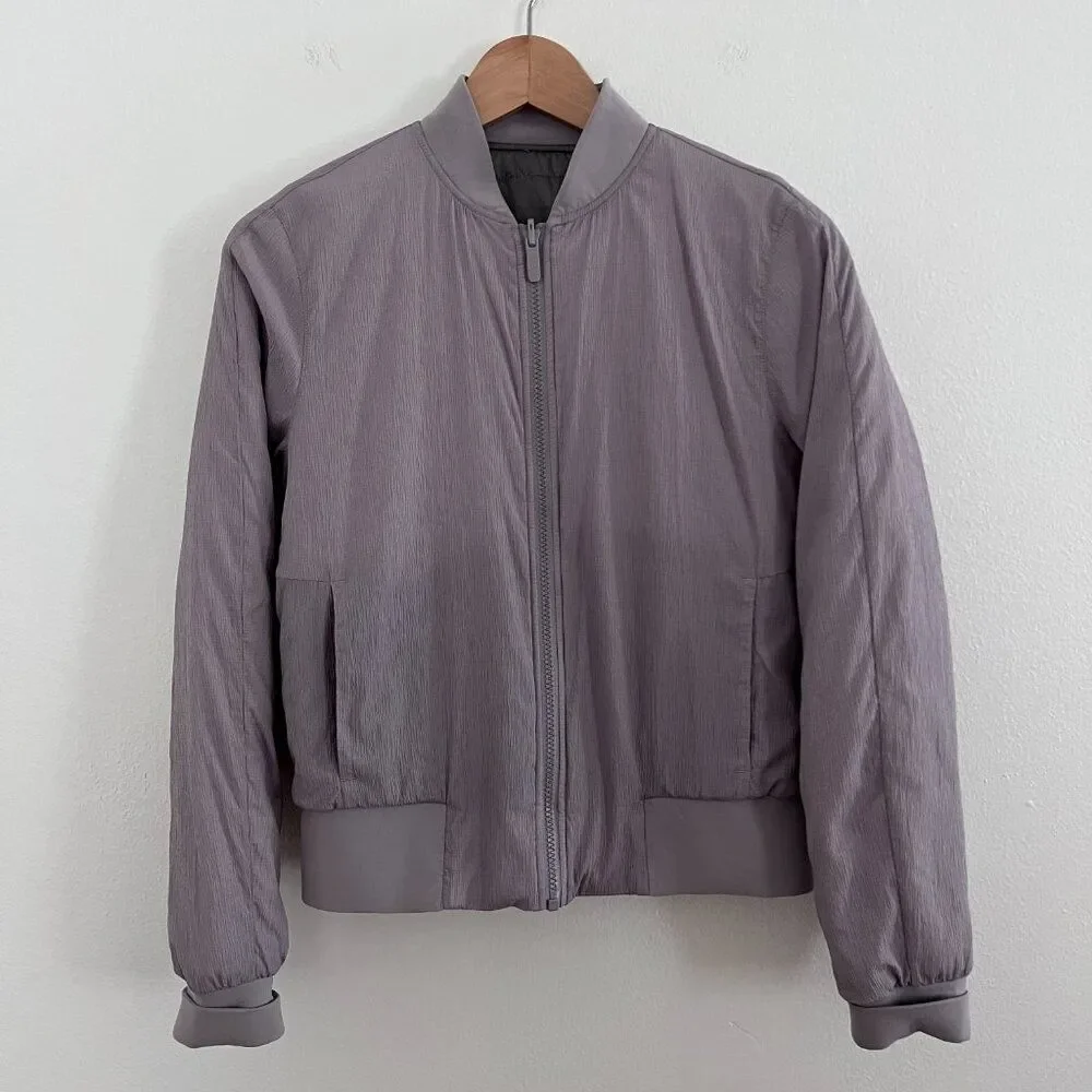 Lululemon Non Stop Reversible Bomber Jacket in Dark Chrome